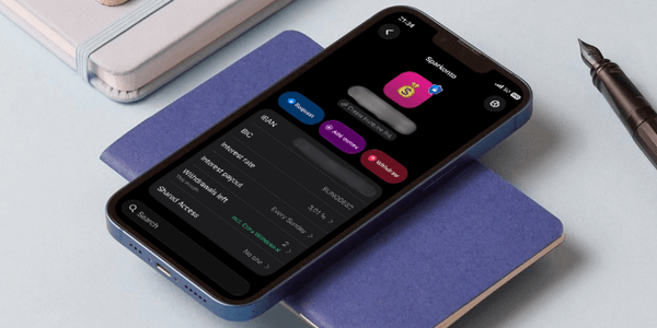 Smartphone on desk with bunq savings opened