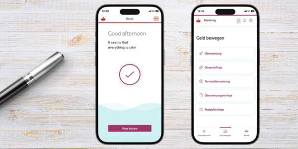 Screenshots of SantanderSign and mySantanderApp